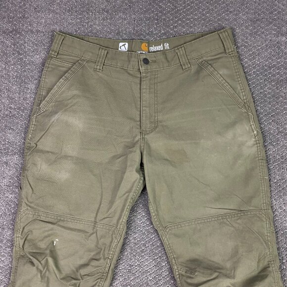 Carhartt Relaxed Fit Cryder Full Swing Pants Men's 36 x 30 Fits 36 x 28 Olive - Picture 2 of 16
